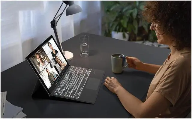 Alt view image 6 of 6 - BONAEVER Type Cover for 13 inch Microsoft Surface Pro 9 / Pro 8 / Pro X Portable Bluetooth 5.1 Wireless Keyboard with Touchpad / Pencil Holder / Built-in Rechargeable Battery