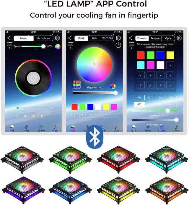 Alt view image 4 of 7 - BONAEVER Cooling Fan Compatible with Xbox Series X - Fan Cooler Sy Standem for Xbox Series X with 400+ RGB Light Effects Du Stand-proof Low Noise Top Fan APP Remote Control for Series X Accessories