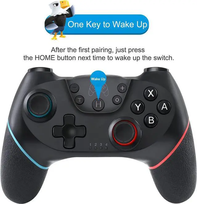 Alt view image 2 of 7 - BONAEVER Wirelss Switch Controller Switch Pro Controller for Nintendo Switch/Switch OLED/Switch Lite Remote Switch Controller Gamepad with Joy Standick Supports Wake-Up Gyro Axis Turbo Dual Vibration