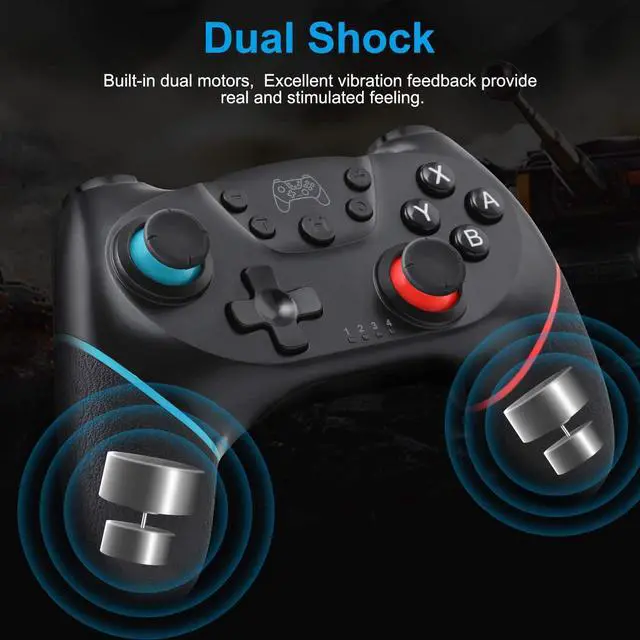 Alt view image 3 of 7 - BONAEVER Wirelss Switch Controller Switch Pro Controller for Nintendo Switch/Switch OLED/Switch Lite Remote Switch Controller Gamepad with Joy Standick Supports Wake-Up Gyro Axis Turbo Dual Vibration