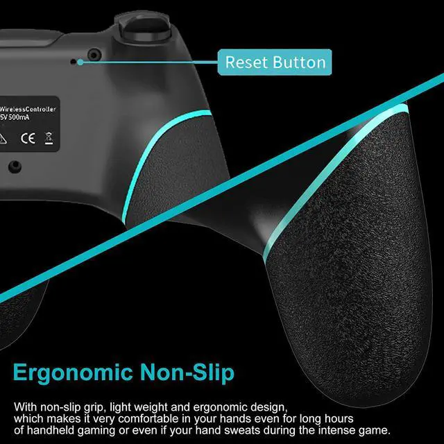 Alt view image 2 of 7 - BONAEVER Switch Controller Wireless Pro Controller Compatible for Nintendo Switch Bluetooth Switch Controller PC Game Controller Supports Gyro Axis Turbo Dual Vibration with Charging Cable Black