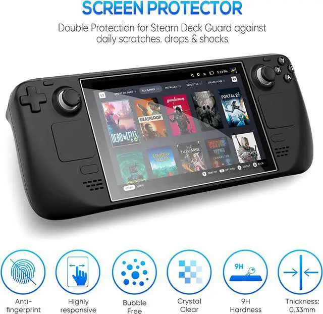 Alt view image 2 of 7 - BONAEVER Upgraded Protective Case for Steam Deck with Adjustable Stand and TPU+PC Hard Protector Cover Case Accessories with 2 Pack Screen Protector for Valve Steam Deck Anti-Scratch Durable Design