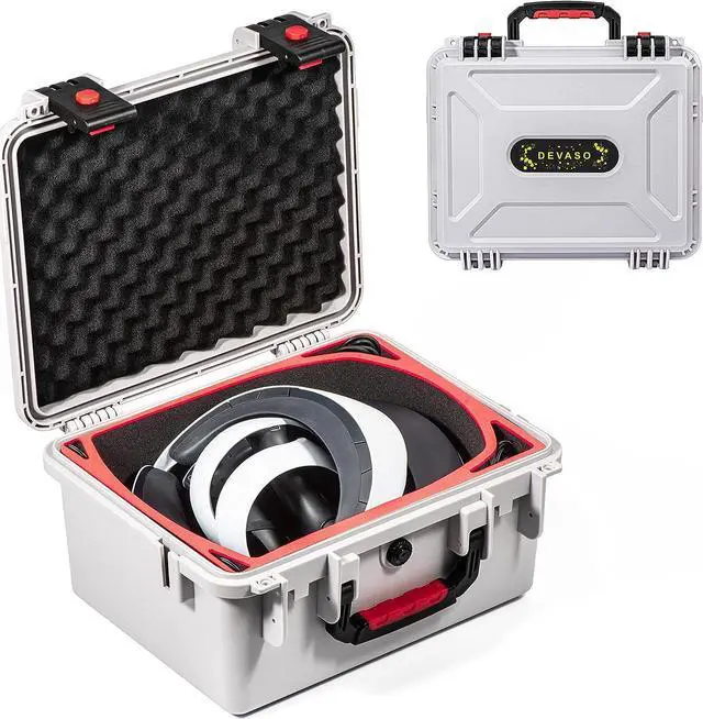 Main image of BONAEVER Carrying Case for PSVR2 Waterproof Hard Travel Case for Play Standation VR2 Gaming Headset Controllers Accessories Suitable for Travel Home Standorage White