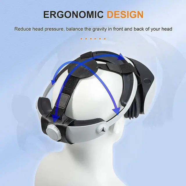 Alt view image 2 of 7 - BONAEVER Adjustable Head Strap for Play Standation VR2 Comfortable Soft PSVR2 Strap Reduced Pressure PS5 VR2 Accessories for VR Game