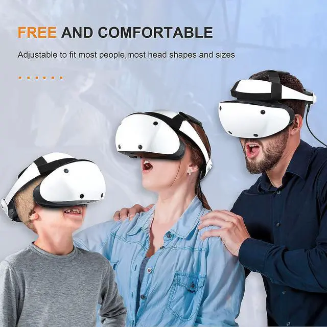 Alt view image 5 of 7 - BONAEVER Adjustable Head Strap for Play Standation VR2 Comfortable Soft PSVR2 Strap Reduced Pressure PS5 VR2 Accessories for VR Game