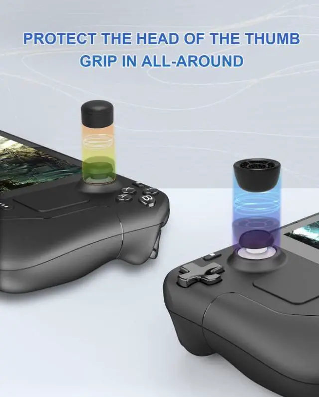 Alt view image 3 of 7 - BONAEVER Joy Stick Thumb Grips Caps DEVASO Silicone Joy Stick Protector 4 Pcs of Anti-Slip Extended Thumb Grips Covers for Steam Deck/Switch/PS5/PS4/Xbox 2 Pcs of Thumb Grips Protector for Steam Deck