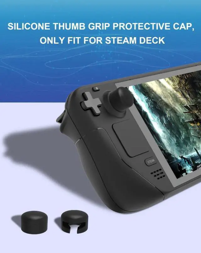 Alt view image 6 of 7 - BONAEVER Joy Stick Thumb Grips Caps DEVASO Silicone Joy Stick Protector 4 Pcs of Anti-Slip Extended Thumb Grips Covers for Steam Deck/Switch/PS5/PS4/Xbox 2 Pcs of Thumb Grips Protector for Steam Deck