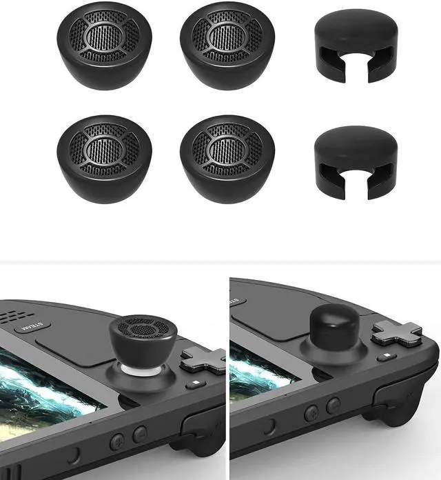 Main image of BONAEVER Joy Stick Thumb Grips Caps DEVASO Silicone Joy Stick Protector 4 Pcs of Anti-Slip Extended Thumb Grips Covers for Steam Deck/Switch/PS5/PS4/Xbox 2 Pcs of Thumb Grips Protector for Steam Deck