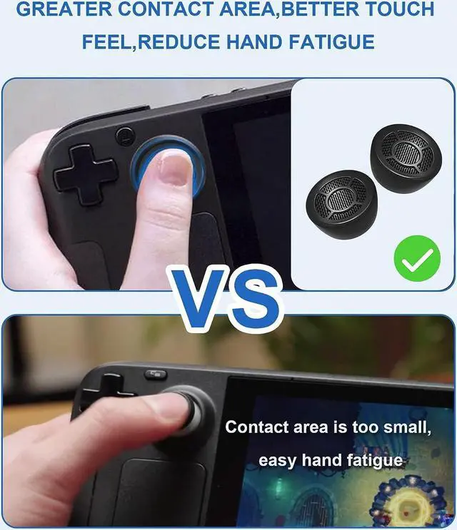 Alt view image 4 of 7 - BONAEVER Joy Stick Thumb Grips Caps DEVASO Silicone Joy Stick Protector 4 Pcs of Anti-Slip Extended Thumb Grips Covers for Steam Deck/Switch/PS5/PS4/Xbox 2 Pcs of Thumb Grips Protector for Steam Deck
