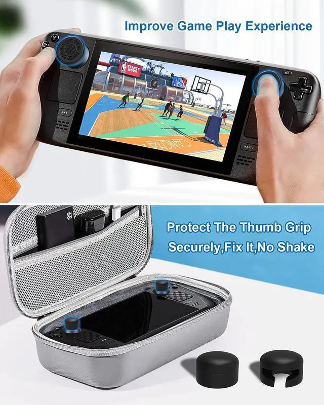 Alt view image 7 of 7 - BONAEVER Joy Stick Thumb Grips Caps DEVASO Silicone Joy Stick Protector 4 Pcs of Anti-Slip Extended Thumb Grips Covers for Steam Deck/Switch/PS5/PS4/Xbox 2 Pcs of Thumb Grips Protector for Steam Deck