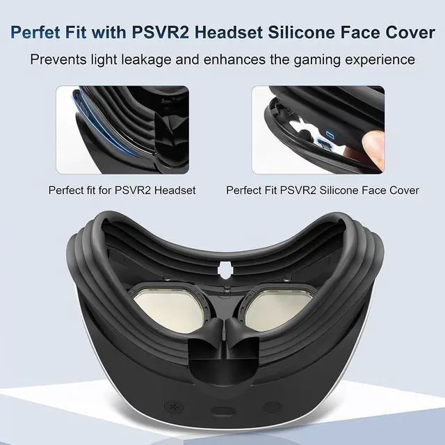 Alt view image 3 of 7 - Silicone Face Cover Quick Release Unit for Playstation VR2, Lightweight PSVR 2 Accessories, Compatible with PS VR2 Headset Silicone Face Cover