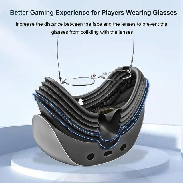 Alt view image 5 of 7 - Silicone Face Cover Quick Release Unit for Playstation VR2, Lightweight PSVR 2 Accessories, Compatible with PS VR2 Headset Silicone Face Cover