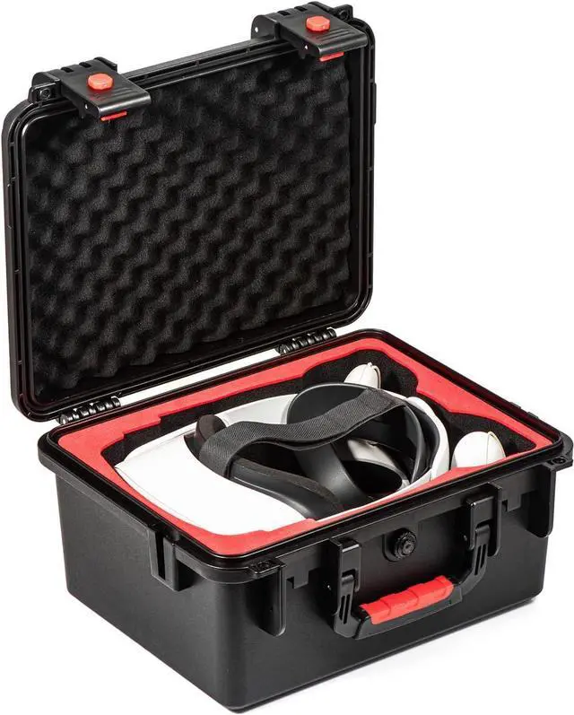 Main image of BONAEVER Hard Carrying Case for Meta / Oculus Quest 2 with Elite Strap Professional Deluxe Waterproof Travel Case Soft Lining Hard Case for VR Gaming Headset Touch Controller Accessories - Black