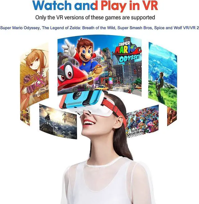 Alt view image 4 of 7 - BONAEVER VR Headset for Nintendo Switch OLED / Nintendo Switch 3D VR (Virtual Reality) Glasses Switch VR Labo Goggles Headset for Nintendo Switch