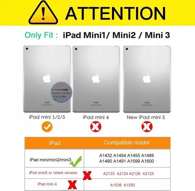 Alt view image 2 of 7 - BONAEVER Case For iPad Mini 3 2 1 Shockproof Protective Cover with 360 Degrees Rotatable Stand and Strap Shoulder Strap for iPad Mini / iPad Mini 2 / iPad Mini 3