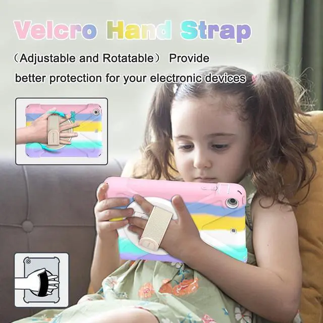 Alt view image 3 of 7 - BONAEVER Case For iPad Mini 3 2 1 Shockproof Protective Cover with 360 Degrees Rotatable Stand and Strap Shoulder Strap for iPad Mini / iPad Mini 2 / iPad Mini 3 Pink
