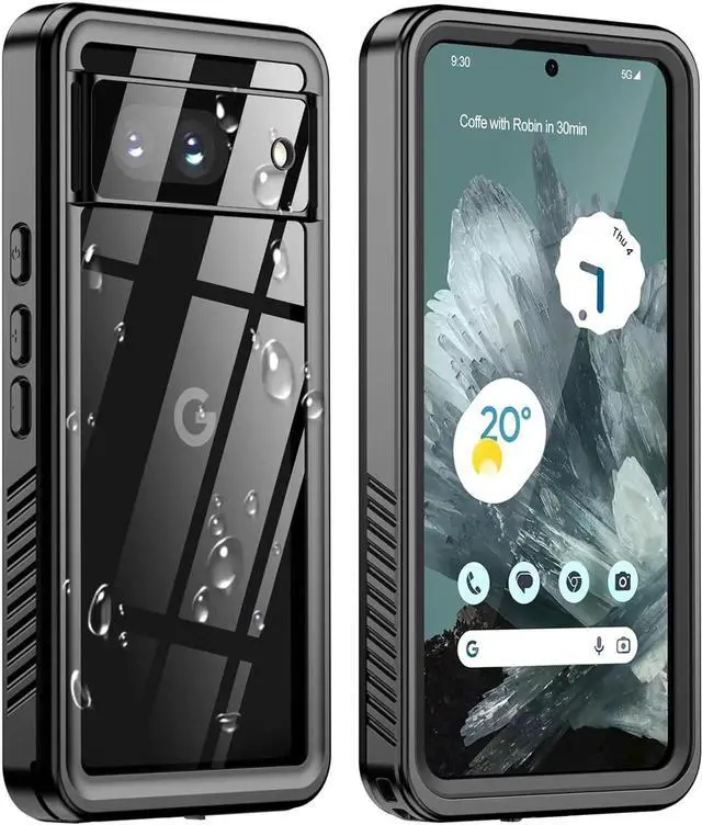 Main image of BONAEVER for Google Pixel 8 Case Pixel 8 5G Phone Case IP68 Waterproof with Built-in Screen Protector Sealed Shockproof Dustdproof Snowproof Clear Case for Pixel 8 - Black