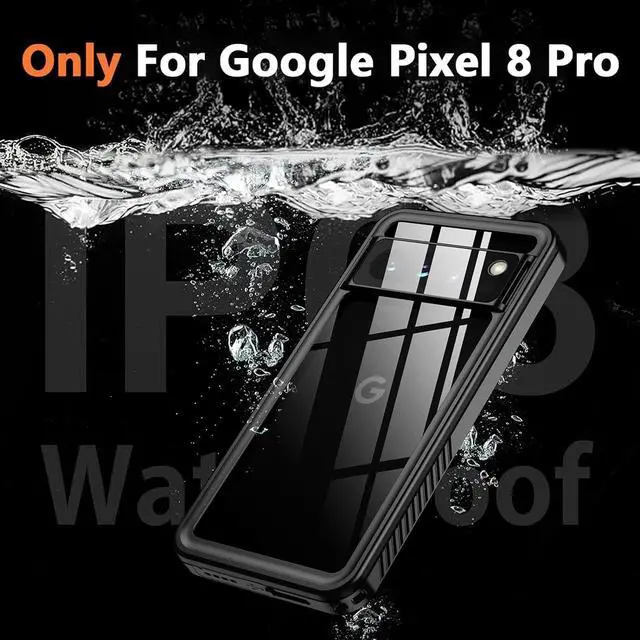 Alt view image 2 of 7 - BONAEVER for Google Pixel 8 Pro Case Waterproof Pixel 8 Pro Case with Built-in Screen&Camera Protector360° Protection Du Standproof Shockproof Anti-Scratch Case for Pixel 8 Pro 6.7" -Black