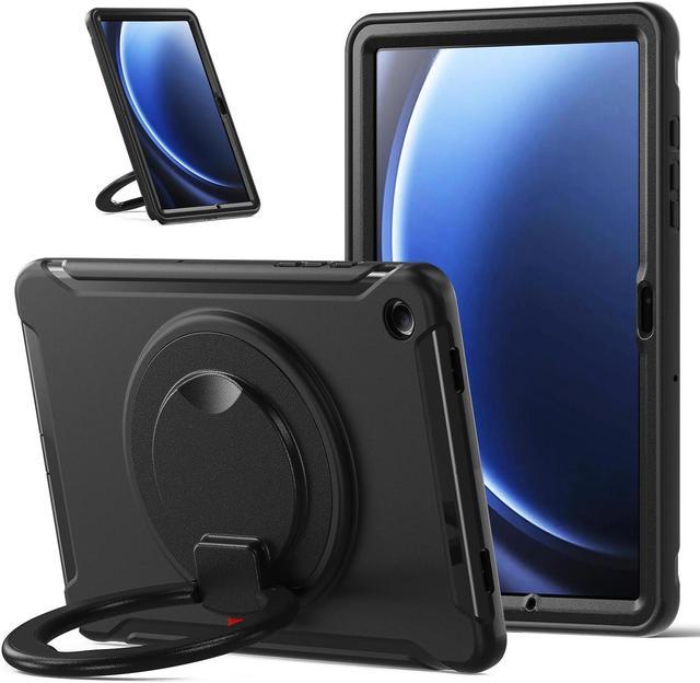 Case for Samsung Galaxy Tab A9 Plus 11inch 2023 Protective Rugged Case  Shockproof 360° Swivel Stand Shoulder Strap Black
