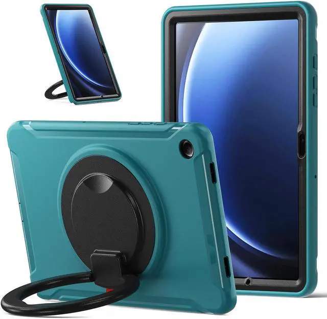 Main image of BONAEVER Case for Samsung Galaxy Tab A9 Plus 11 Inch 2023 SM-X210/ SM-X215/SM-X216/SM-218 Rugged Military Grade Shockproof Cover with 360° Swivel Stand and Strap Pencil Holder Blue