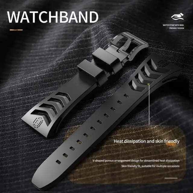 Alt view image 5 of 7 - BONAEVER Mod Kit Standainless Standeel Case for Apple Watch 45mm/44mm Rugged Metal Bumper Case Protective Replacement B for iWatch Series 4/5/6/7/8/9/SE/SE2