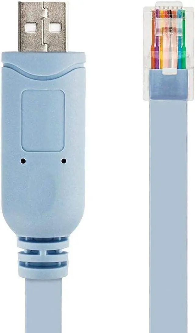 Alt view image 5 of 7 - BONAEVER 10ft USB Console Cable USB to RJ45 Cable Essential Accesory of Cisco NETGEAR Ubiquity LINKSYS TP-Link Routers/Switches for Laptops in Windows Mac Linux (Blue)