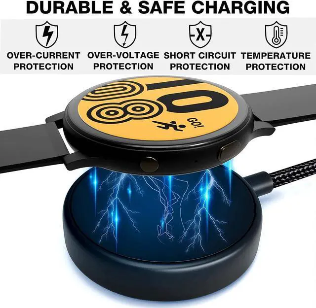 Alt view image 2 of 7 - BONAEVER Compatible with Samsung Galaxy Watch 6 Charger Cable 2 in 1 Charging Cable for Galaxy Z Flip5/Z Fod5/Z Flip4/Fod4/S23/ S22/S21/S20 Galaxy Watch 6/6 Classic/5/4/3/Active Watch(2 Pack)