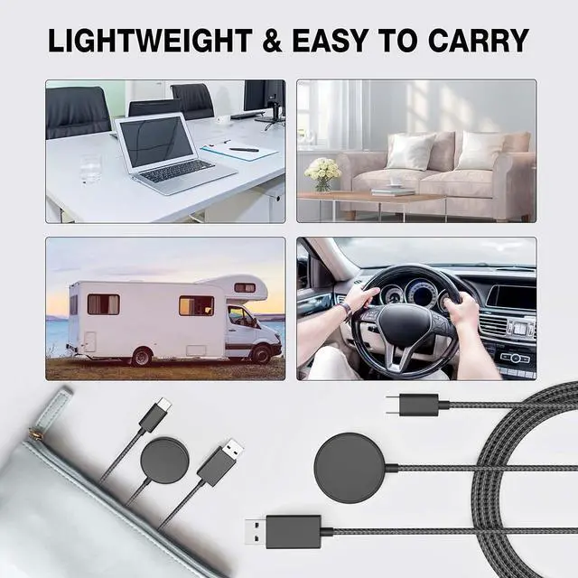 Alt view image 6 of 7 - BONAEVER Compatible with Samsung Galaxy Watch 6 Charger Cable 2 in 1 Charging Cable for Galaxy Z Flip5/Z Fod5/Z Flip4/Fod4/S23/ S22/S21/S20 Galaxy Watch 6/6 Classic/5/4/3/Active Watch(2 Pack)