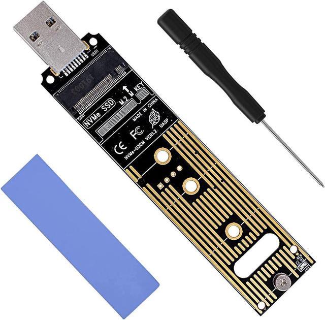 Main image of BONAEVER NVMe to USB Adapter M.2 SSD to USB 3.1 Type A Card M.2 PCIe Based M Key Hard Drive Converter Reader as Portable SSD 10 Gbps USB 3.1 Gen 2 Bridge Chip Support Windows XP 7 8 10 MAC OS