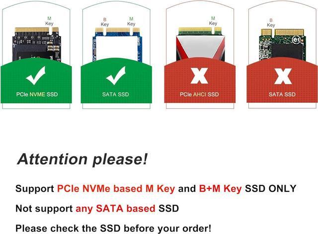 Alt view image 2 of 6 - BONAEVER NVMe to USB Adapter M.2 SSD to USB 3.1 Type A Card M.2 PCIe Based M Key Hard Drive Converter Reader as Portable SSD 10 Gbps USB 3.1 Gen 2 Bridge Chip Support Windows XP 7 8 10 MAC OS