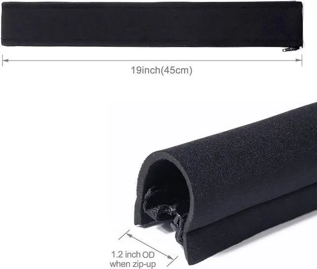 Alt view image 7 of 7 - BONAEVER Cable Management Sleeve Cord Management System for TV / Computer / Home Entertainment 19 - 20 inch Flexible Cable Sleeve Wrap Cover Organizer 4 Piece - Black