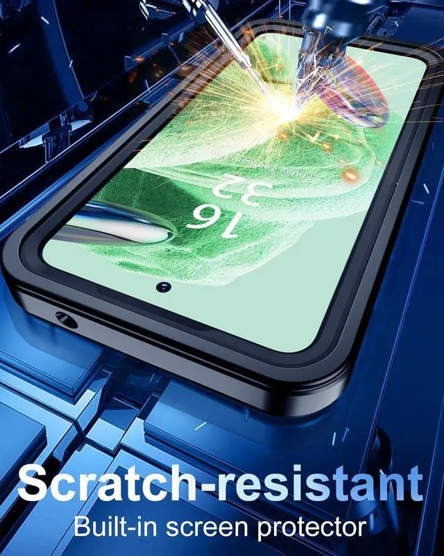 Alt view image 5 of 7 - BONAEVER for Samsung Galaxy S23 FE Case Waterproofwith Built-in Screen&Camera Protector360° Protection Shockproof Anti-Scratch Case for Galaxy S23 FE 6.4" -Black