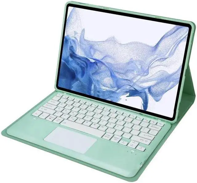 Alt view image 5 of 5 - BONAEVER Touchpad Keyboard Case for Lenovo Tab M11 11 inch 2024 TB330FU TB331FC Bluetooth Trackpad Keyboard Cover with Pencil Holder for Lenovo Xiaoxin Pad 11 Inch 2024 Mint Green