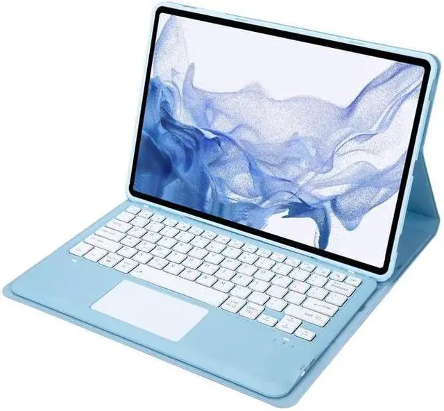 Alt view image 3 of 4 - BONAEVER Touchpad Keyboard Case for Lenovo Tab M11 11 inch 2024 TB330FU TB331FC Bluetooth Trackpad Keyboard Cover with Pencil Holder for Lenovo Xiaoxin Pad 11 Inch 2024 Light Blue