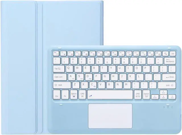 Alt view image 4 of 4 - BONAEVER Touchpad Keyboard Case for Lenovo Tab M11 11 inch 2024 TB330FU TB331FC Bluetooth Trackpad Keyboard Cover with Pencil Holder for Lenovo Xiaoxin Pad 11 Inch 2024 Light Blue