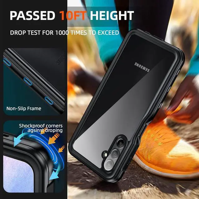 Alt view image 3 of 6 - BONAEVER For Samsung Galaxy A15 5G Waterproof Case with Built-in Screen Protector Full Protection Shockproof Dustdproof Phone Cover for Samsung Galaxy A15 5G