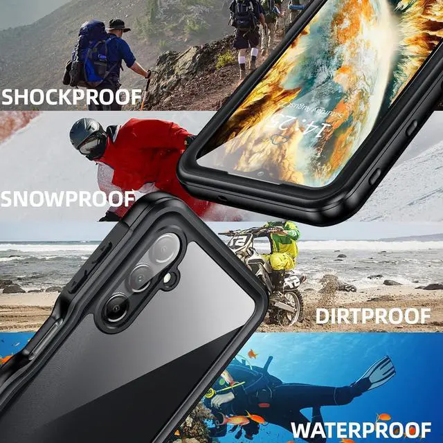 Alt view image 6 of 6 - BONAEVER For Samsung Galaxy A15 5G Waterproof Case with Built-in Screen Protector Full Protection Shockproof Dustdproof Phone Cover for Samsung Galaxy A15 5G