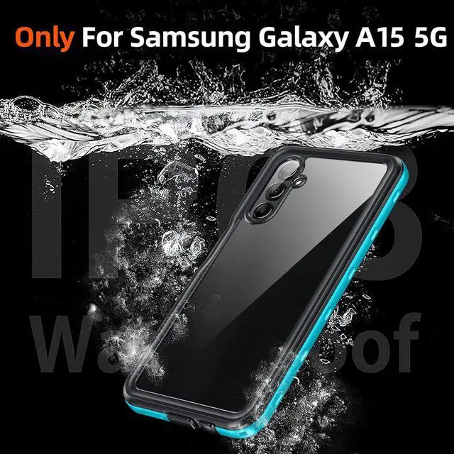 Alt view image 3 of 6 - BONAEVER For Samsung Galaxy A15 5G Waterproof Case with Built-in Screen Protector Full Protection Shockproof Dustdproof Phone Cover for Samsung Galaxy A15 5G Blue