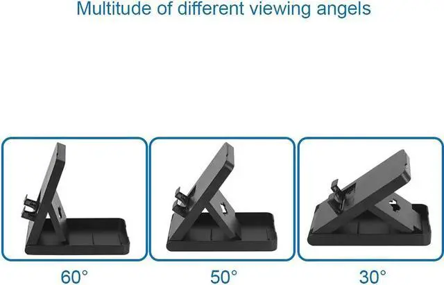 Alt view image 7 of 7 - BONAEVER Switch Stand Adjustable Play Stand Compatibe with Nintendo Switch Console Portable Compact Play Stand Mount with 3 Different Angles