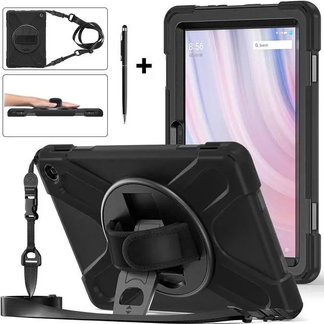 Main image of Amazon Kindle Fire HD 10 13th Generation 2023 Release 10.1 inch Case, Shockproof Cover with Pencil Holder & Kickstand Hand & Hand/Shoulder Strap/Stylus Pen