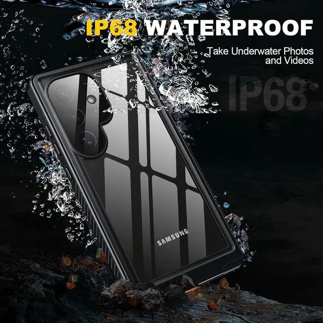 Alt view image 2 of 7 - BONAEVER Case for Samsung Galaxy S24 Ultra 5G, IP68 Waterproof with [Built-in Screen/Camera Protector], [14FT Military Shockproof] Full Body Heavy Duty Protective Sealed Cover