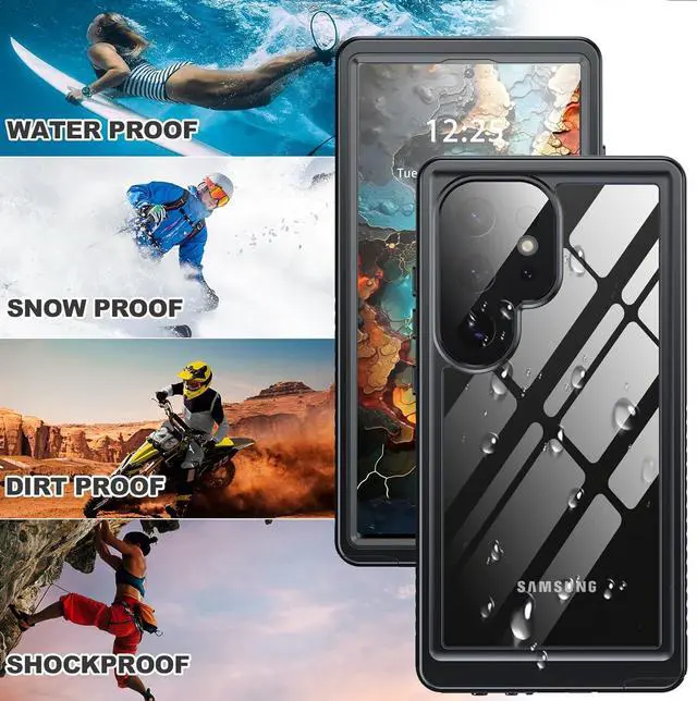 Alt view image 7 of 7 - BONAEVER Case for Samsung Galaxy S24 Ultra 5G, IP68 Waterproof with [Built-in Screen/Camera Protector], [14FT Military Shockproof] Full Body Heavy Duty Protective Sealed Cover