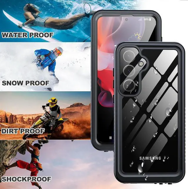 Alt view image 4 of 7 - BONAEVER for Samsung Galaxy S24 Plus Case Waterproof, Built-in Lens & Screen Protector 360° Full Body Heavy Duty Protective Shockproof IP68 Underwater Cover