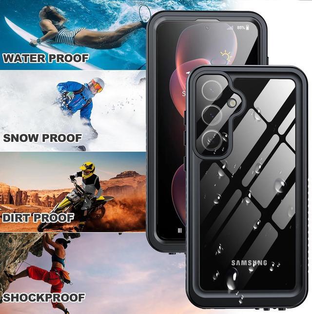 Alt view image 4 of 7 - BONAEVER for Samsung Galaxy S24 Case Waterproof, Built-in Lens & Screen Protector 360° Full Body Heavy Duty Protective Shockproof IP68 Underwater Case for Galaxy S24 5G 2024 - Black
