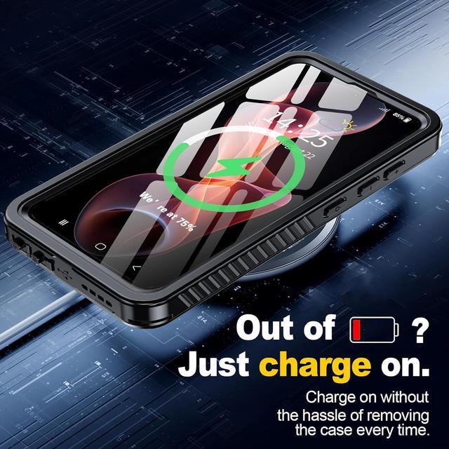 Alt view image 6 of 7 - BONAEVER for Samsung Galaxy S24 Case Waterproof, Built-in Lens & Screen Protector 360° Full Body Heavy Duty Protective Shockproof IP68 Underwater Case for Galaxy S24 5G 2024 - Black