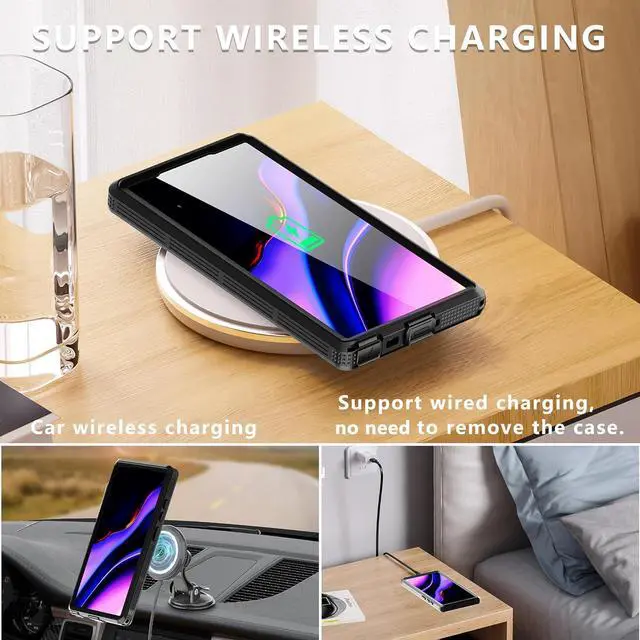 Alt view image 4 of 7 - BONAEVER for Samsung Galaxy S24 Ultra 5G Case Waterproof [Shockproof] [Military Dropproof][Dustproof] [Built-in Screen Protector] [Compatible with Magsafe] Heavy Duty Protection Phone Cover Black