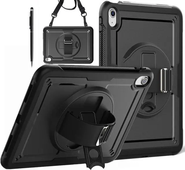 Main image of BONAEVER Case for iPad (A16) 11th Generation 11 Inch 2025, iPad 10th Generation 10.9 inch 2022 with Screen Protector, Foldable Stand, Pen Holder, Heavy Duty Shockproof Rugged Protective Cover