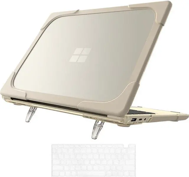 Main image of BONAEVER Case Compatible with Microsoft Surface Laptop Go 3/2/1 12.4 inch 2023 2022 2020 Release (models: 2013 & 1943), Protective Plastic Hard Shell Case Cover with Fold Kickstand, Keyboard Cover