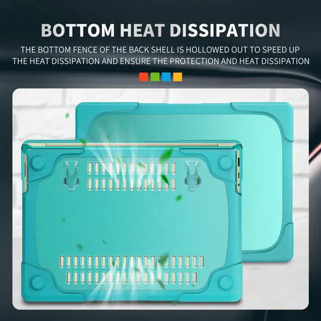 Alt view image 2 of 7 - BONAEVER Case Compatible with Microsoft Surface Laptop Go 3/2/1 12.4 inch 2023 2022 2020 Release (models: 2013 & 1943), Protective Plastic Hard Shell Case Cover with Fold Kickstand, Keyboard Cover