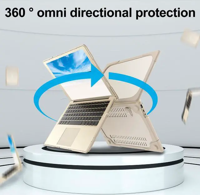 Alt view image 3 of 7 - BONAEVER Case for Microsoft Surface Laptop 5/4/3 15 inch Model 1872/1873/1953/1979 (2020-2022 Release) Matte Protective Case Hard Laptop Cover with Transparent Keyboard Skin Khaki